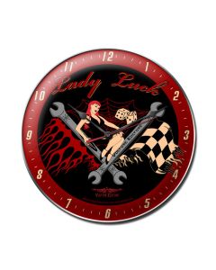 Lady Luck, Automotive, Metal Sign, Wall Art, 14 X 14 Inches