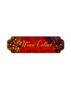 Wine Cellar Vintage Sign, Bar and Alcohol , Metal Sign, Wall Art, 12 X 3 Inches