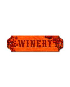 Winery Vintage Sign, Bar and Alcohol , Metal Sign, Wall Art, 12 X 3 Inches