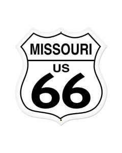 Missouri Route 66 Vintage Sign, Street Signs, Metal Sign, Wall Art, 28 X 28 Inches