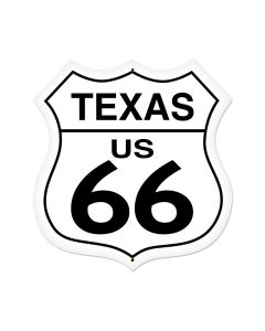 Texas Route 66 Vintage Sign, Street Signs, Metal Sign, Wall Art, 28 X 28 Inches