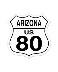 Arizona Route 80 Vintage Sign, Street Signs, Metal Sign, Wall Art, 28 X 28 Inches