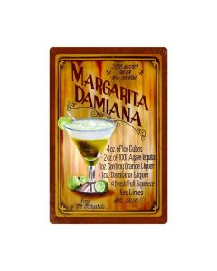 Margarita Damiana Recipe Vintage Sign, Food & Drink, Metal Sign, Wall Art, 24 X 36 Inches