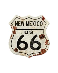 Route New Mexico Us 66 Vintage Sign, Street Signs, Metal Sign, Wall Art, 40 X 42 Inches