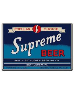 Supreme Beer 36 X 24 vintage metal sign