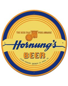 Hornungs Beer 28 X 28 vintage metal sign