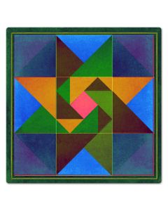 TRIANGLE QUILT BLUE