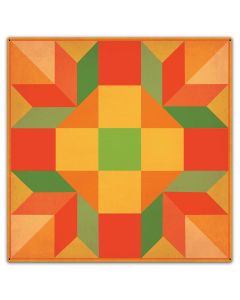 Orange Quilt 36 x 36 Custom Shape