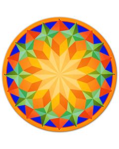 Sun Pattern 36 x 36 Custom Shape