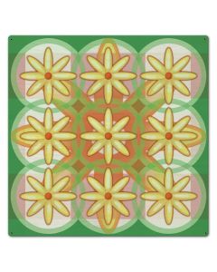 Nine Flowers Quilt 24 x 24 Custom Shape