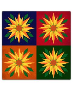 Sunflowers 4-up 36 x 36 Custom Shape