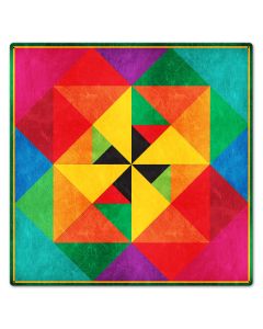 Colorful Pinwheel 24 x 24 Custom Shape