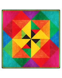 Colorful Pinwheel 36 x 36 Custom Shape