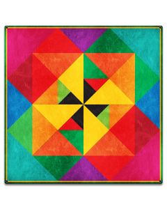 Colorful Pinwheel 18 x 18 Custom Shape