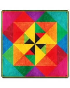 Colorful Pinwheel 12 x 12 Satin