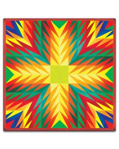 Triangle Quilt Navajo Style 18 x 18 Custom Shape