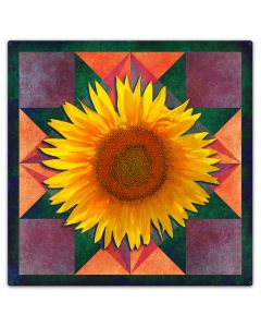 Sunflower Four Corners 36 x 36 Custom Shape