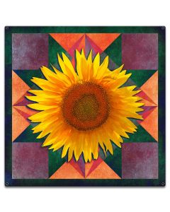 Sunflower Four Corners 18 x 18 Custom Shape