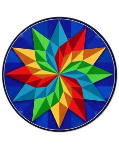 Pinwheel With Bkgd 14 x 14 Round