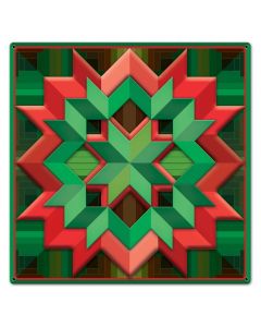 Christmas Colored Box Quilt 24 x 24 Custom Shape