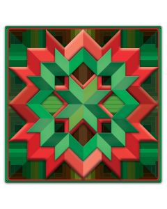 Christmas Colored Box Quilt 36 x 36 Custom Shape
