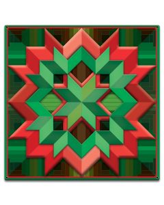 Christmas Colored Box Quilt 18 x 18 Custom Shape