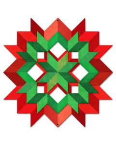 Christmas Quilt Wreath Cutout 18 x 18 Custom Shape