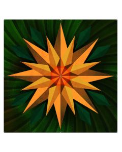 Sunflower Sphere Orange Green 4pcs 48 x 48 Custom Shape