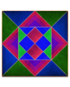 Squares And Triangles Blue-Green Mag 18 x 18 Custom Shape