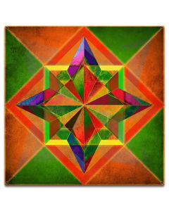 8 Point And Triangles Prism Colors 18 x 18 Custom Shape
