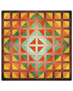 Squares And Triangles Burgundy Quil 30 x 30 Custom Shape