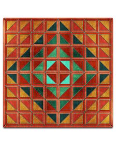 Squares And Triangles Red Orange Green 18 x 18 Custom Shape