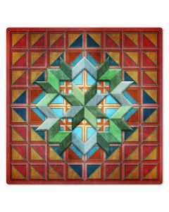 Squares Triangles And Box Pattern 24 x 24 Custom Shape