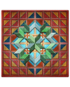 Squares Triangles And Box Pattern 30 x 30 Custom Shape