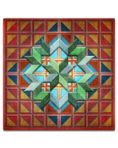 Squares Triangles And Box Pattern 18 x 18 Custom Shape