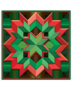 Christmas Colored Box Quilt 30 x 30 Custom Shape