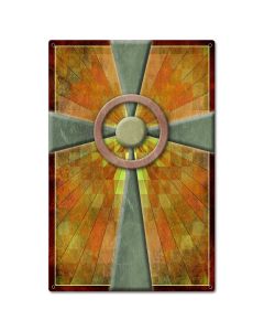 AQP695 - Cross Quilt Corridor Stained Glass Southwest