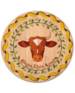 Cow Hex Sign Metal Sign 18in X 18in