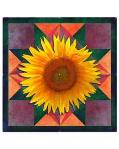 Sunflower Four Corners 4pcs Metal Sign 42in X 42in
