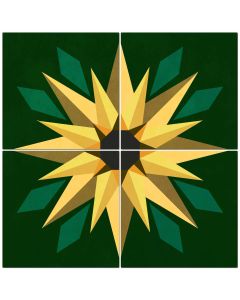 Sunflower Green Background 4pcs Metal Sign 72in X 72in