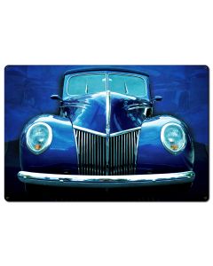 Blue Ford Metal Sign 36in X 24in