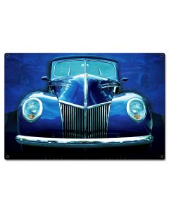 Blue Ford Metal Sign 24in X 16in