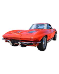 64 Stingray Cutout Metal Sign 24in X 12in