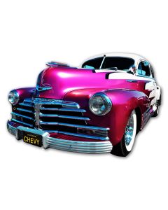 Chevy Coupe Cutout Metal Sign 24in X 16in