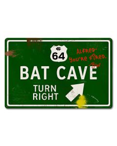 Bat Cave Grunge Road Sign