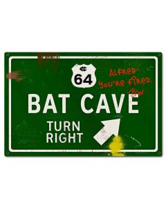 Bat Cave Grunge Road Sign