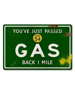 Gas Grunge Road Sign