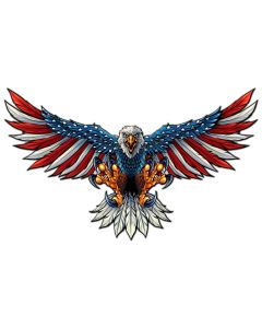Eagle With US Flag Spread 18 Gauge 58 x 35 Custom Shape