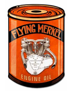 Flying Merkel Can Double Sided Metal Sign 14in X 20in