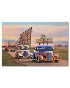 Drive In Metal Sign 24in X16in